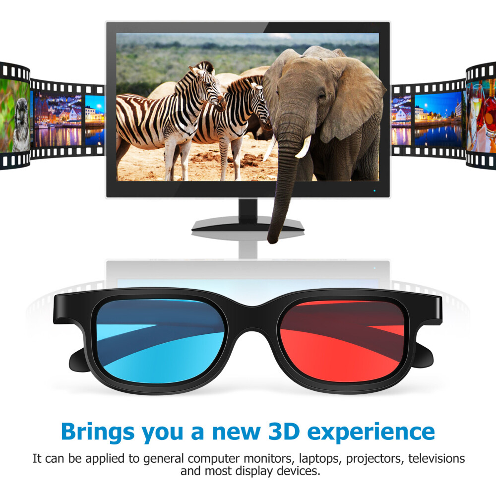 10 Pcs Red and Movie Glasses Pack Three for Movies 3d Theater Child