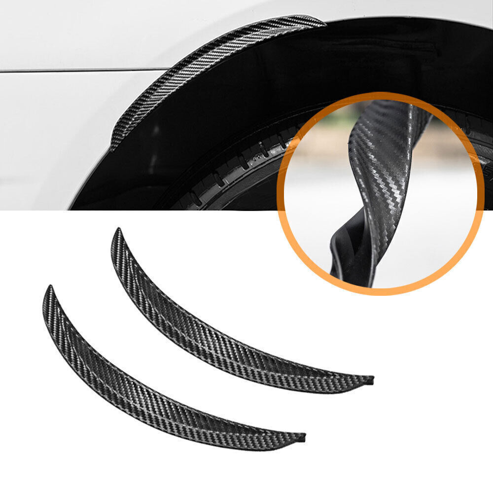 Carbon Fiber Fender Flare Splash Guard Arch Wheel Eyebrow Lip Strip Accessories