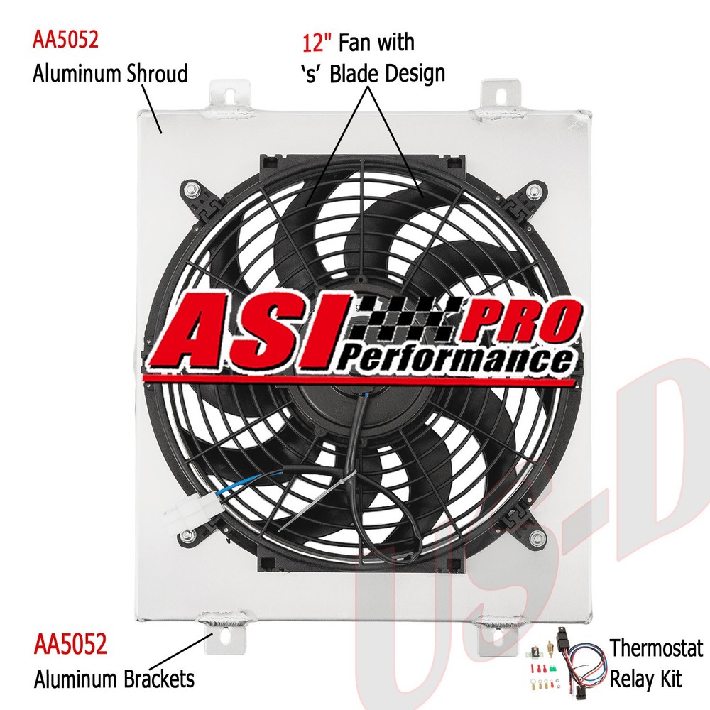 Aluminum Shroud Fan Relay Fit Double Pass Dragster Roadster Style