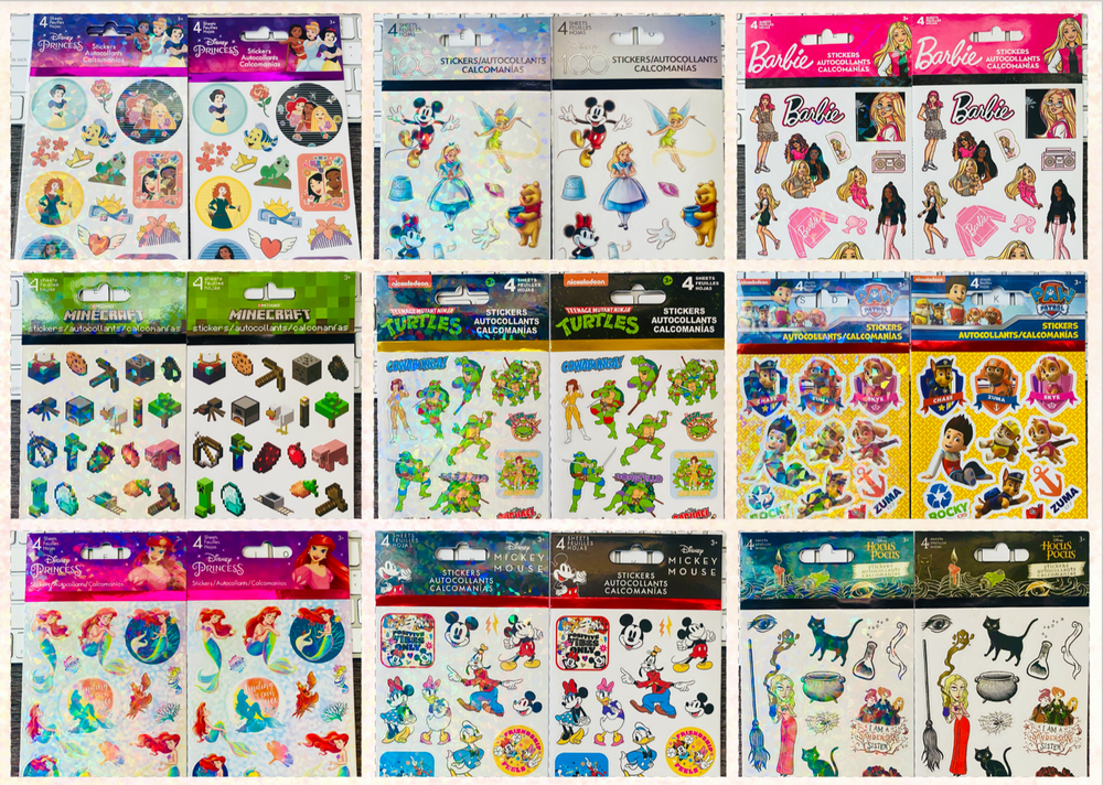 Sandylion american Greetings Hallmark Lot | 297+ STICKERS | TV movie Characters