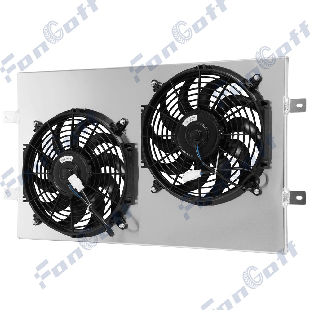 ALUMINUM SHROUD W/DUAL FAN FIT 88-99 CHEVY GMC C/K 1500 2500 3500 5.7L