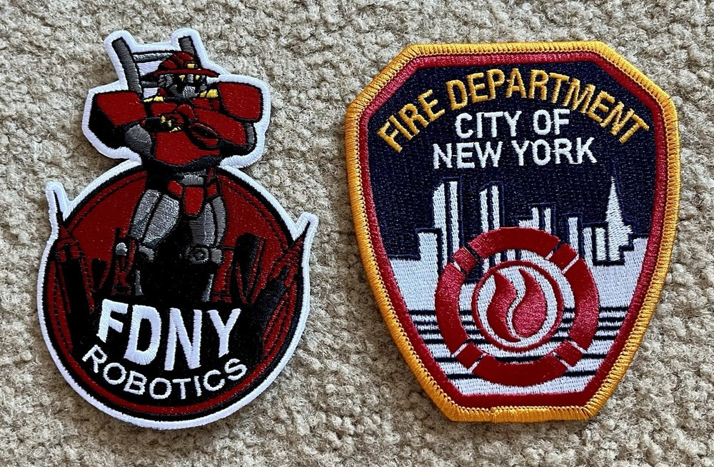 2 FDNY Fire Department Patches - Robotics Unit & Official