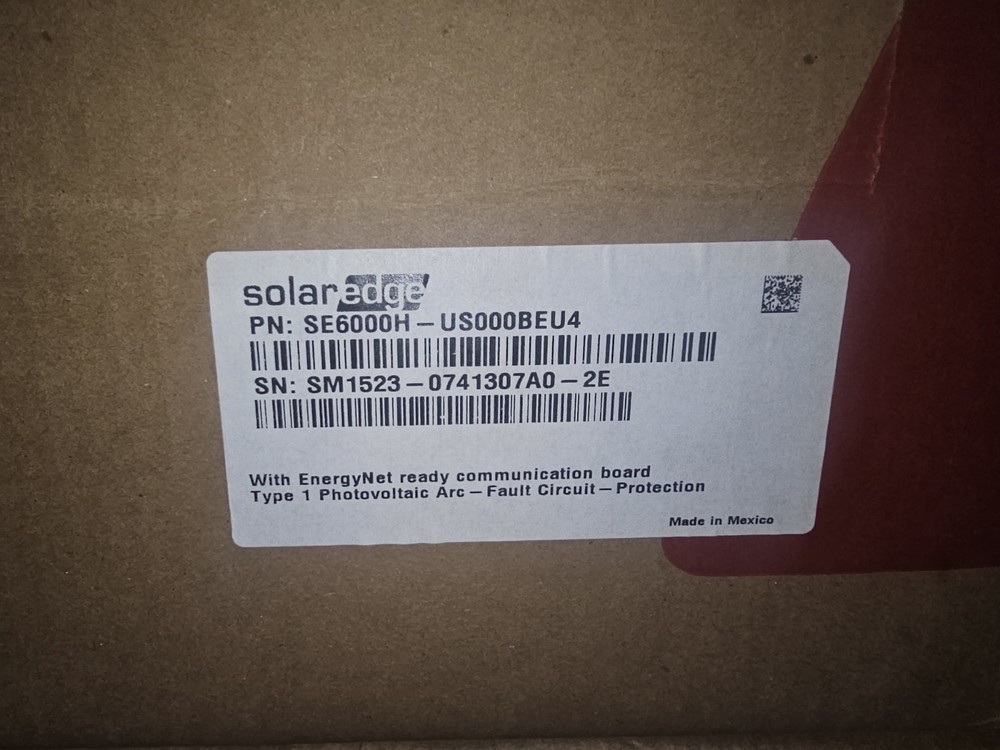 SolarEdge SE6000H-US000BEU4 6kW HD-Wave Solar Inverter New Sealed