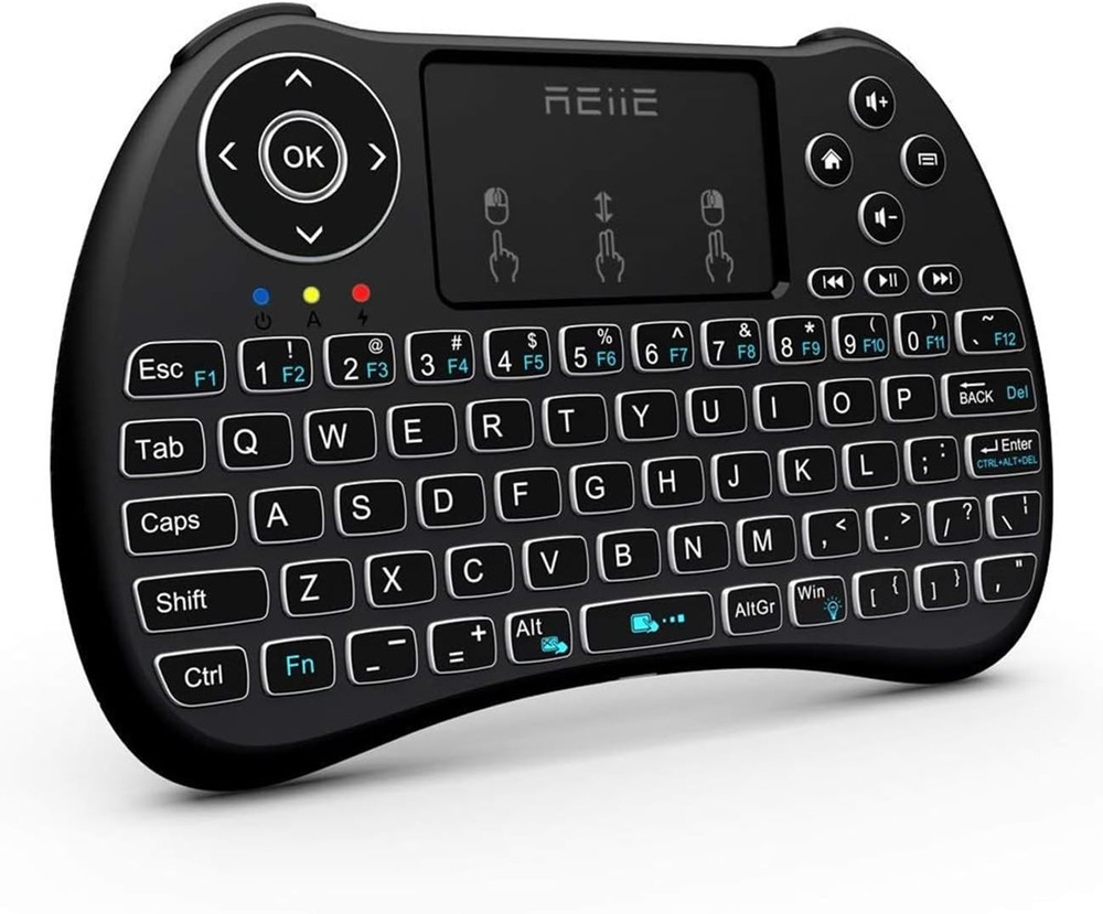 H9+ Mini Backlit Keyboard 2.4GHz Wireless Compact Smart Black Design