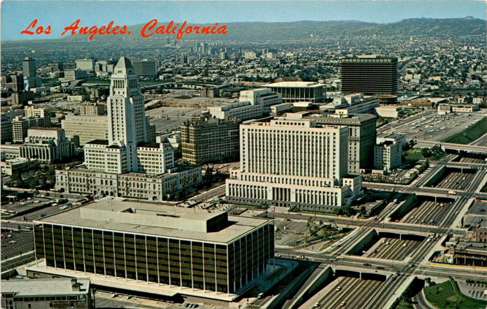 Los Angeles, California, Downtown Los Angeles, Civic Center, City Postcard