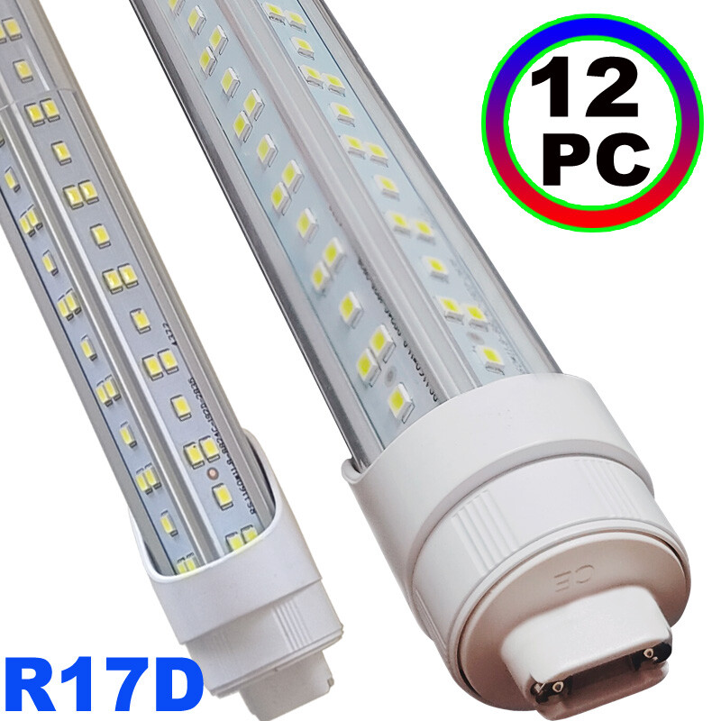 12Pack HO R17d T8 8Ft LED Shop Lights 144W 18000LM 8' LED Tube Light Bulbs 6500K