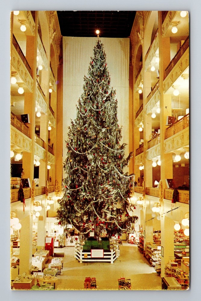 Cleveland OH-Ohio, Sterling Lindner Indoor Live Christmas Tree Vintage Postcard