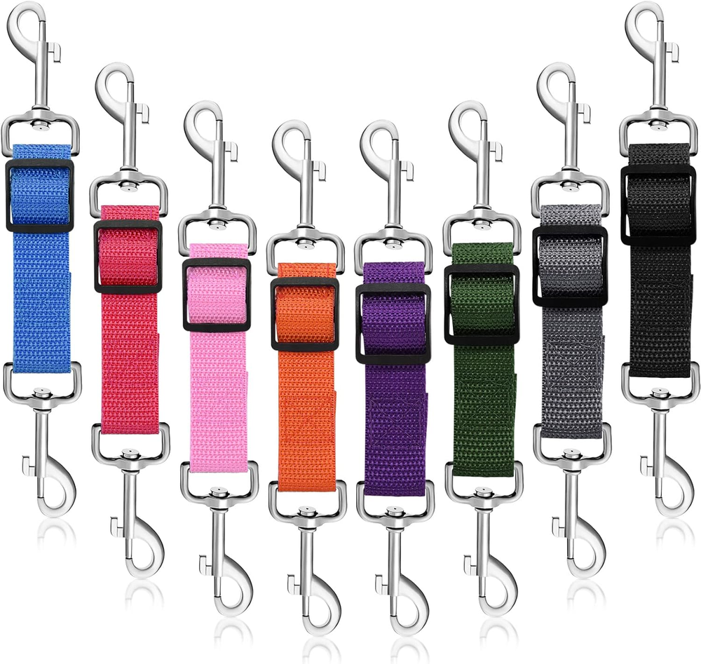 Saintrygo 8-Piece Adjustable Nylon Dog Prong Collar Safety Clip Set