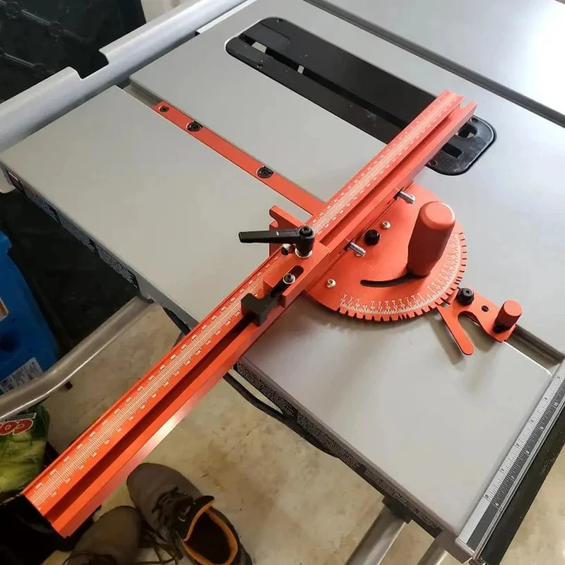 Miter Gauge Set 400mm Aluminum Fence Track Stop Angle Ruler Table Saw Router Jig
