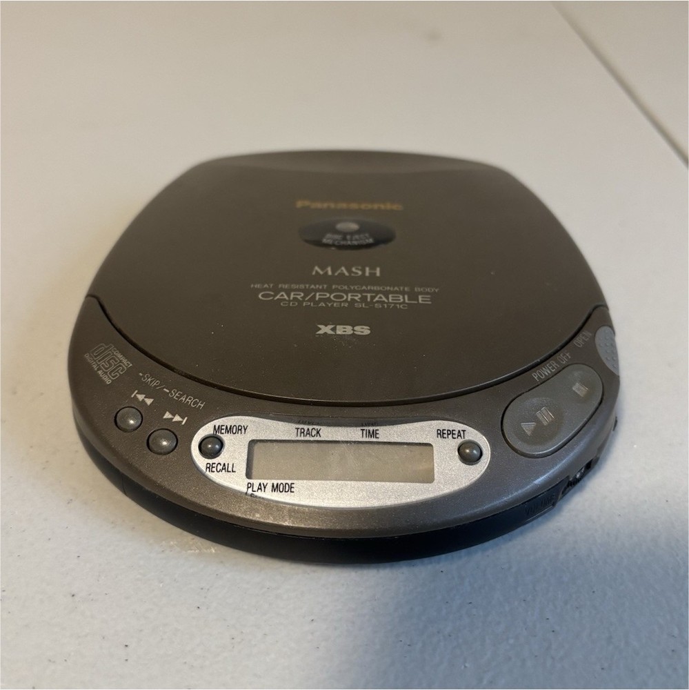 Panasonic SL-S171C Portable CD Player XBS Heat Resistant Gray 1994 FOR PARTS