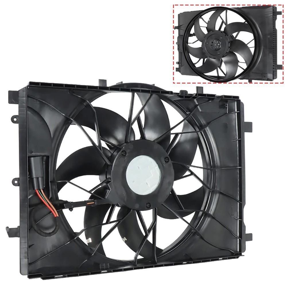 Radiator Cooling Fan For 2010-2014 Mercedes-Benz C250 C300 C350 C63 AMG GLK350