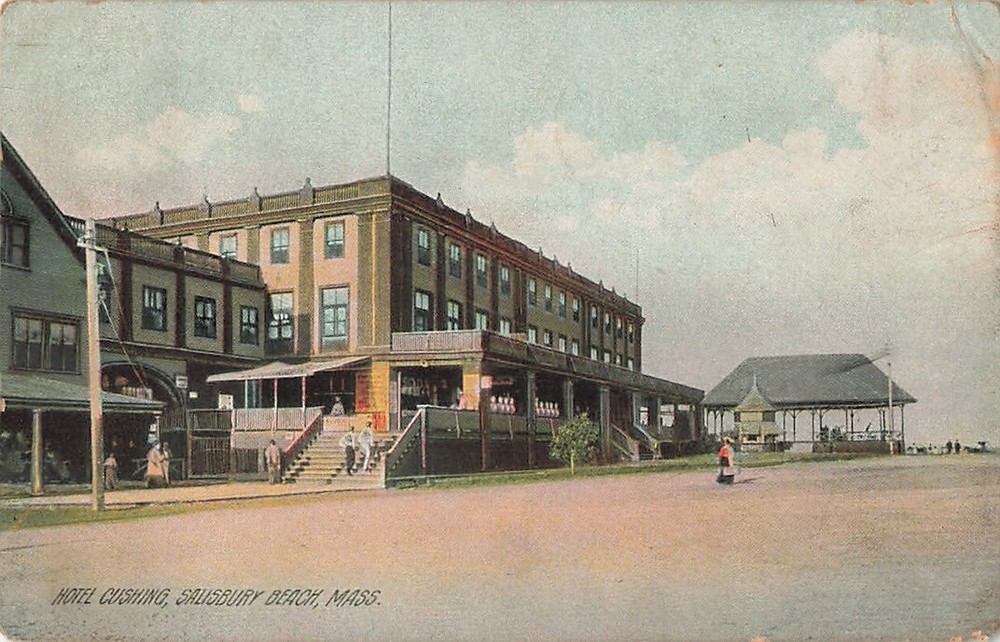 Hotel Cushing Salisbury Beach Massachusetts 1909 Postcard