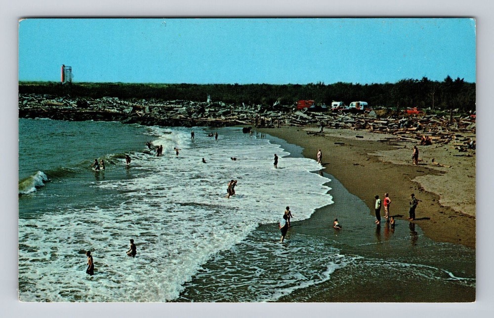 Ilwaco WA-Washington, Waikiki Beach, Fort Canby State Park, Vintage Postcard