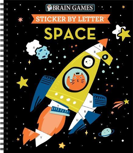 Brain Games - Sticker by Letter: Space (Spiral Bound)