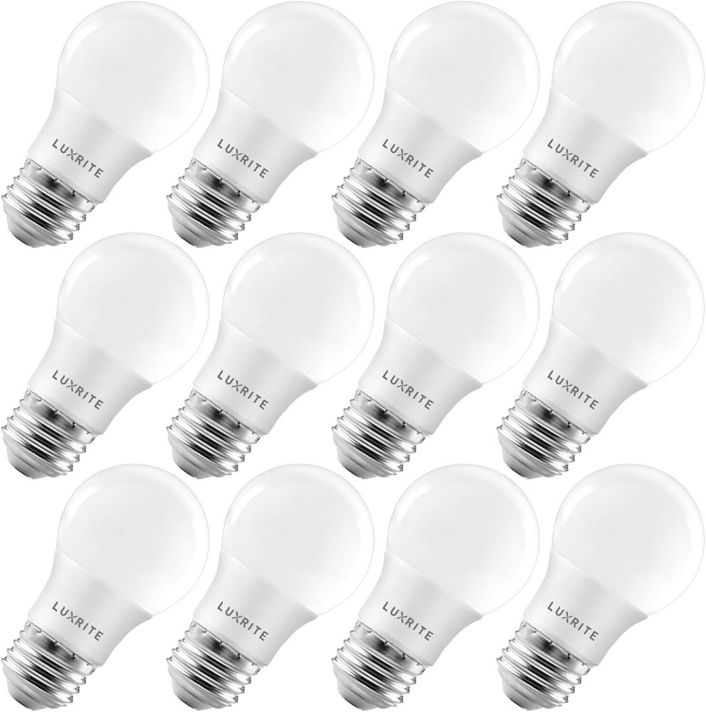 Bombillas LED A15 regulables 600 lúmenes - listadas por UL, accesorio cerrado clasificado, paquete de 12