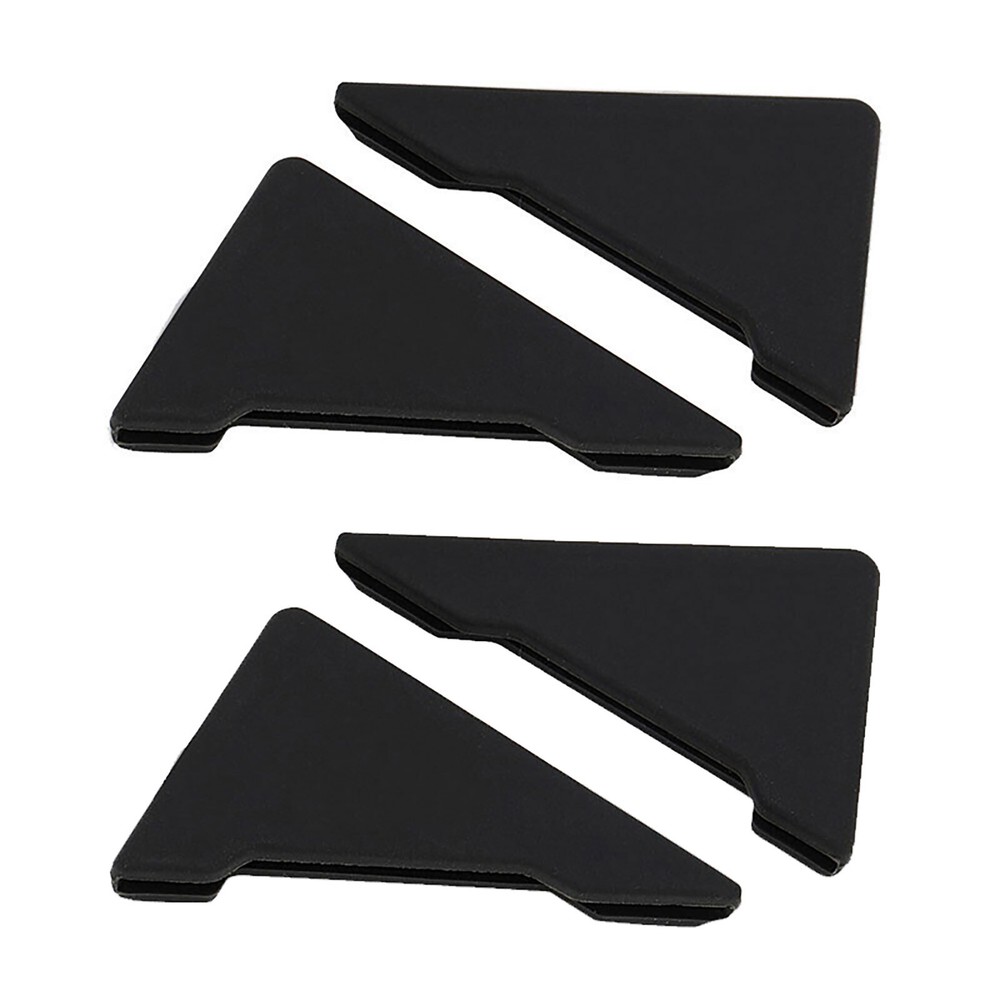 90° Car Door Corner Protector Anti-Scratch Kit Black 4pc