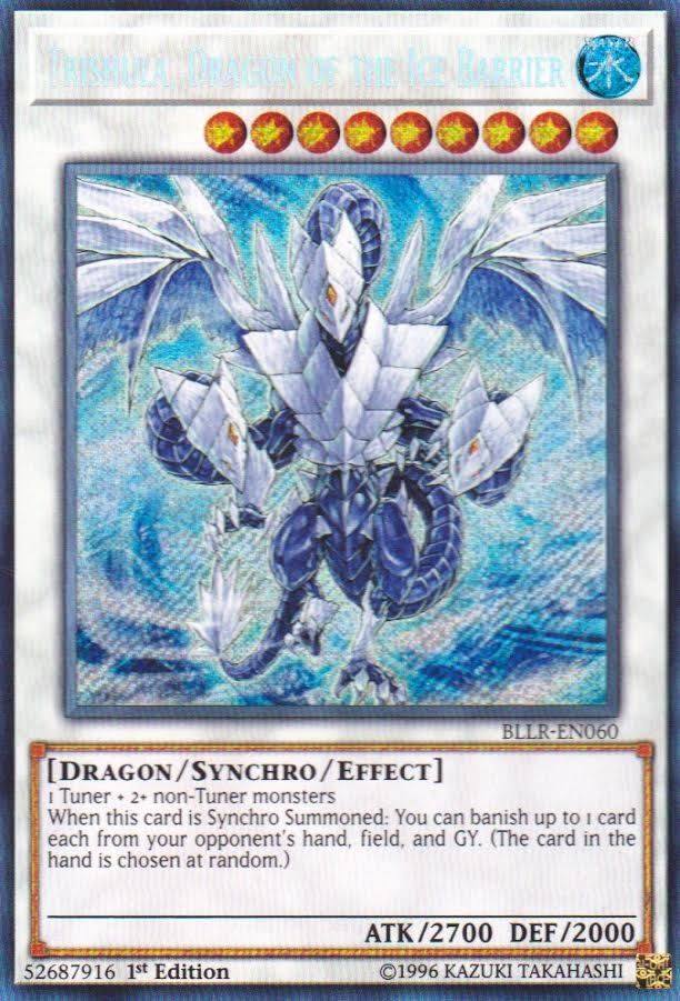 Trishula Dragon of the Ice Barrier BLLR-EN060 1st Ed Secret Rare