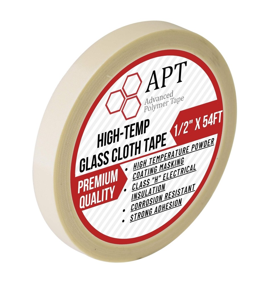 APT Glass Cloth Electrical Tape, High Temperature Masking Tape, 260°C. UL Lis...