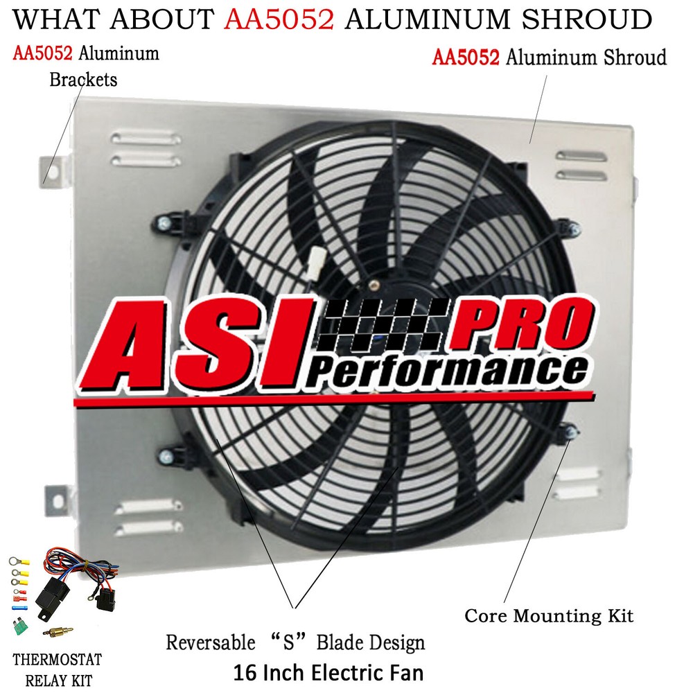 ALUMINUM SHROUD+FAN For 1963-1966 CHEVY GMC C/K C10 C20 PICKUP TRUCK SUBURBAN