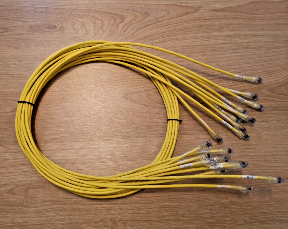 10 x 2.10m CAT6 Gigabit Patch Cable Network Lead LAN DSL Ethernet Network