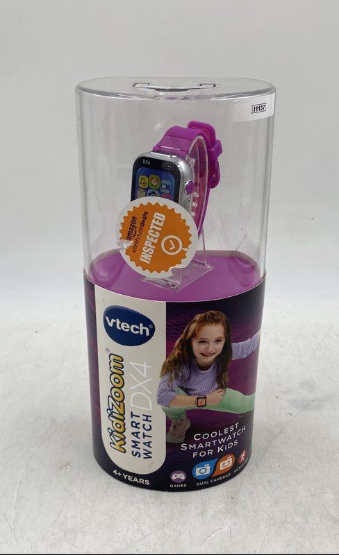 VTech KidiZoom DX4 Girls Silver Purple Smartwatch with Video Voice Recording