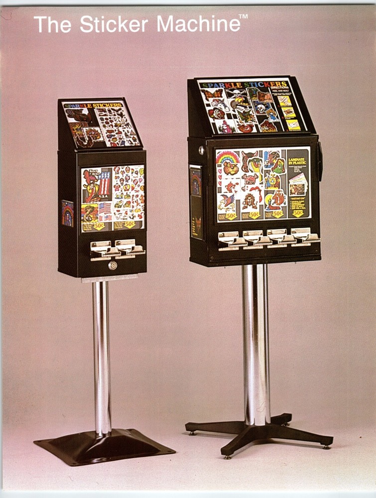 The Sticker Machine Vending Machine Sales Flyer Vintage Retro Original 8.5