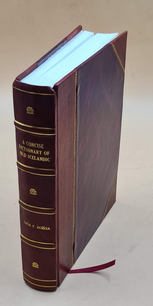 Vintage 1926 Old Icelandic Dictionary Leather Bound Edition