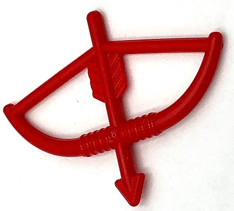 Lego New Red Minifigure Weapon Bow Longbow with Arrow Drawn Part