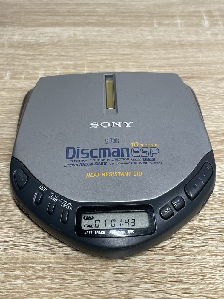 Sony Discman D-E301 ESP Portable CD Player Mega Bass Tested Working