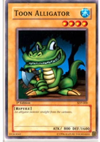 Toon Alligator Common SDP-009 Unlimited Heavily Played Starter Deck Card  