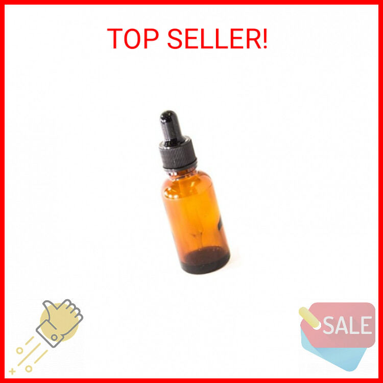 1oz Amber Glass Bottles for Essential Oils with Glass Eye Dropper - Pack of 6