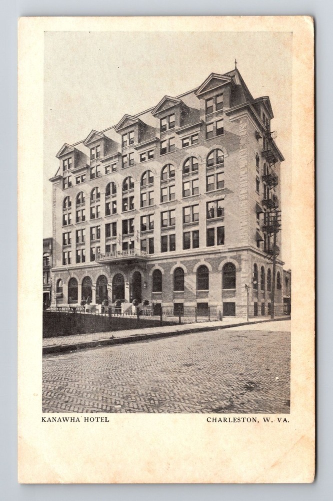 Charleston WV-West Virginia, Kanawha Hotel, Vintage c1905 Postcard