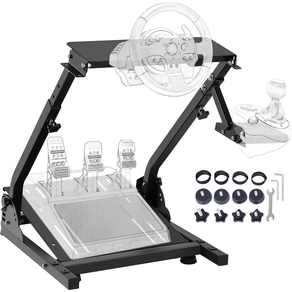 Wheel Stand Adjustable Mount for Sim Wheels and Pedals Compatible