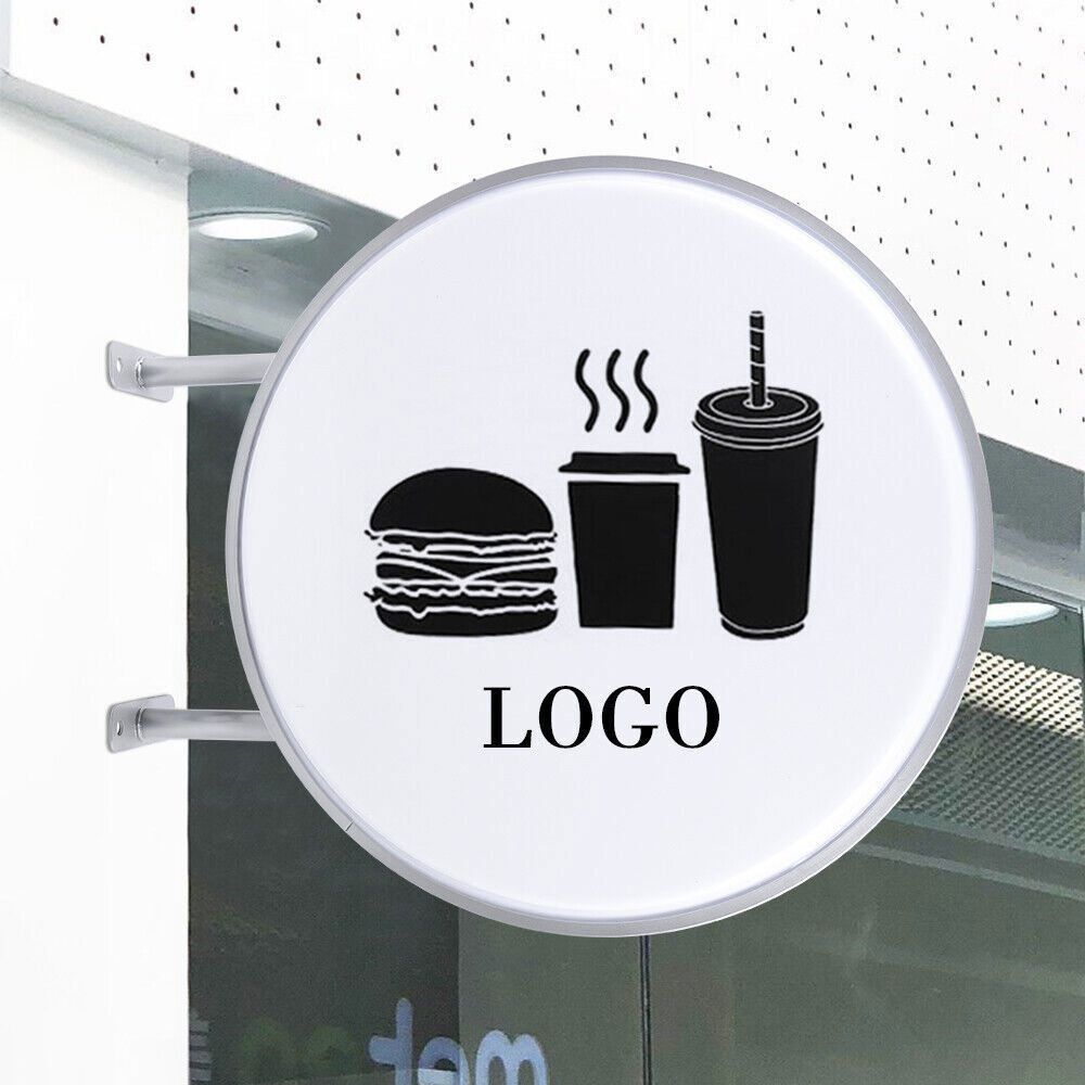 24-Inch Round Double-Sided LED Advertising Light Box Blank Sign