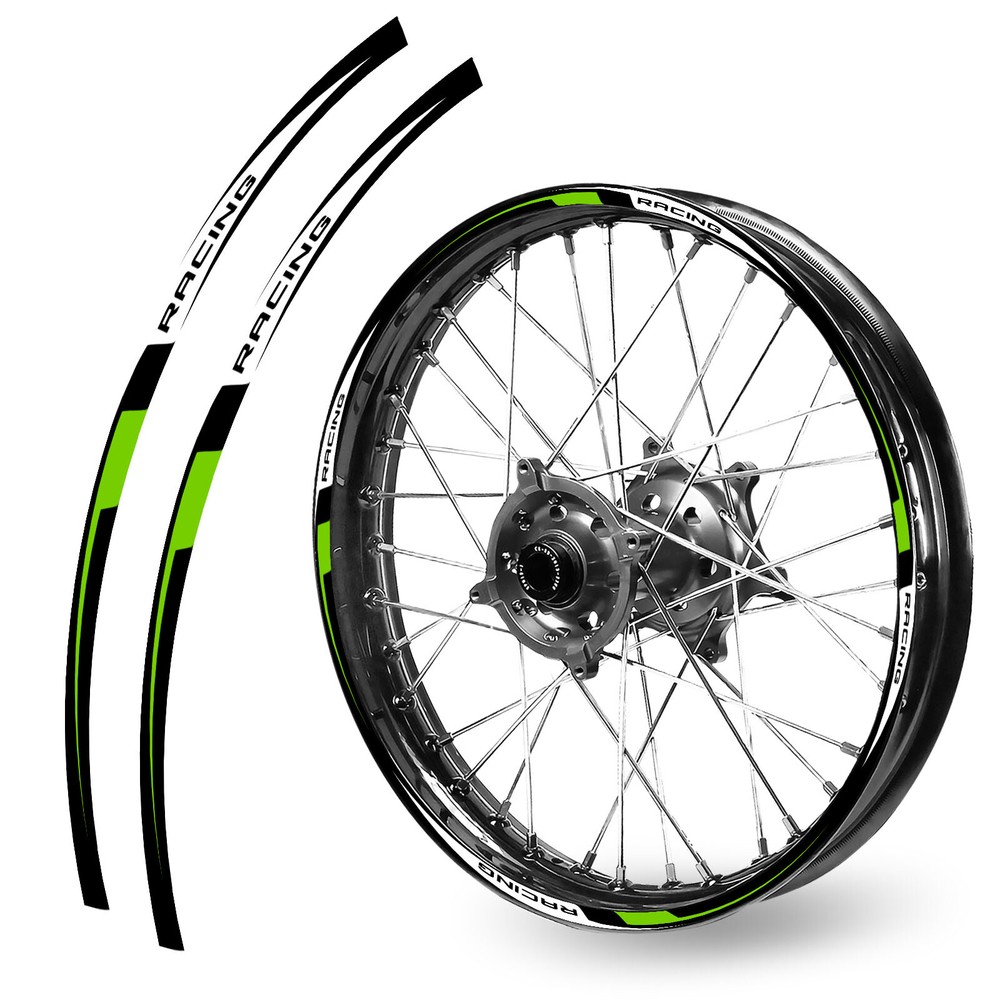 Yamaha YZ 250X 2016-2021 Green R02B Wheel Rim Sticker Decal Tapes-image