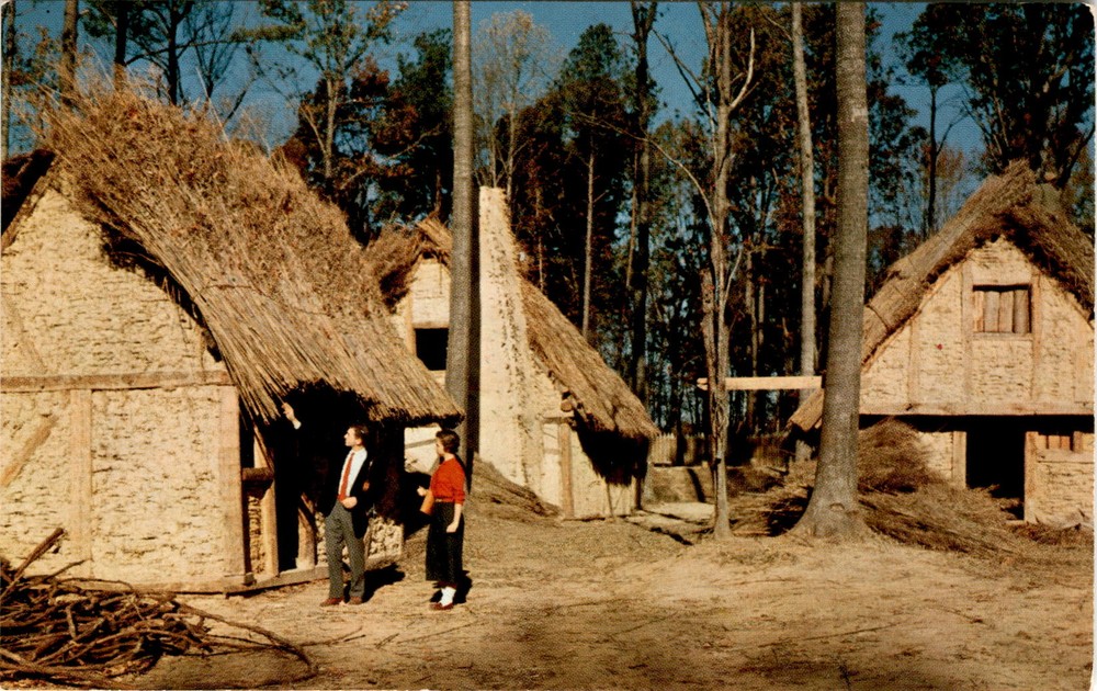 FORT JAMES HOUSES, Jamestown, Virginia, Walter H. Miller, Williamsburg, Postcard