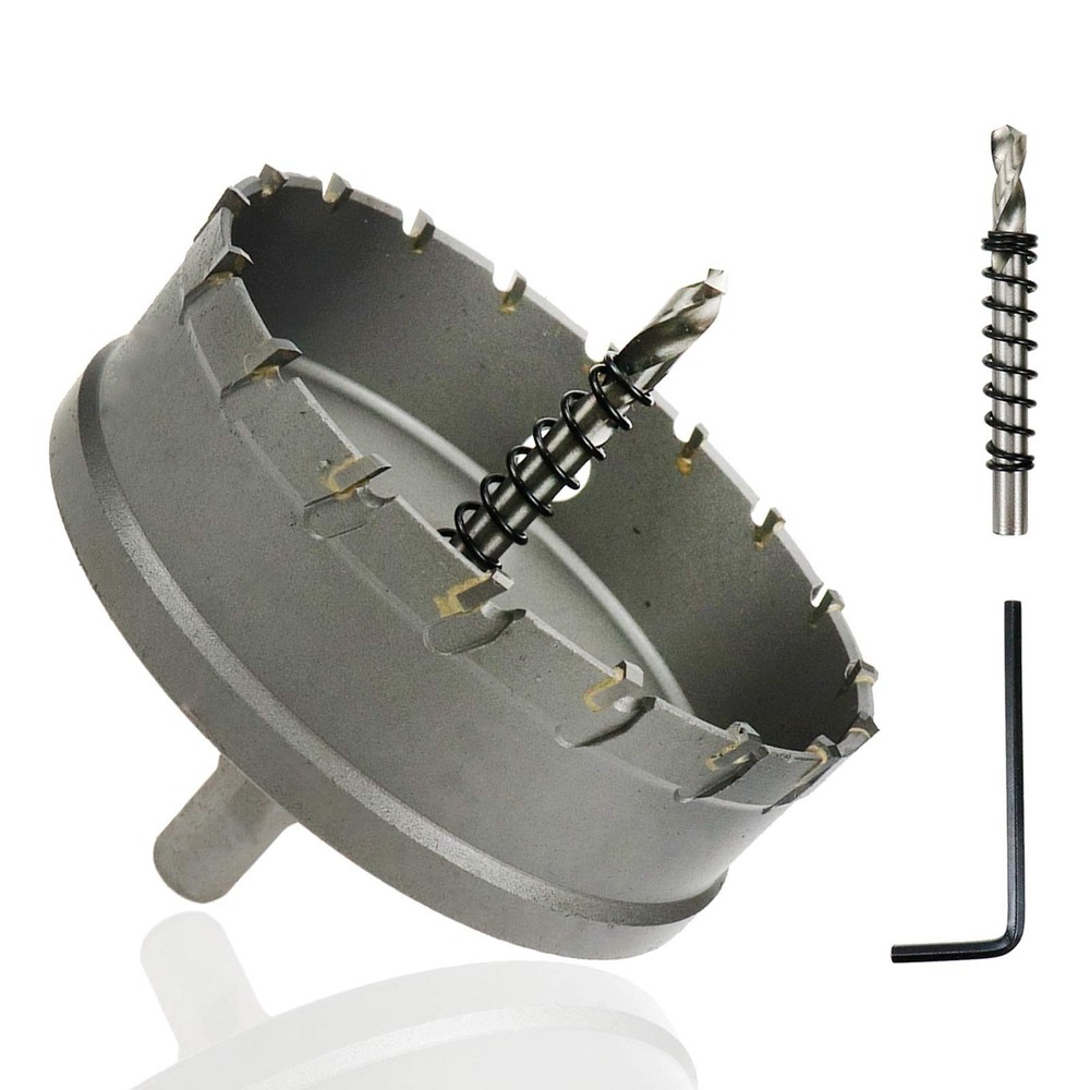 Hole Saw 4-inch/100mm Cutting Dia Carbide Hole Cutter for Stainless Steel She...