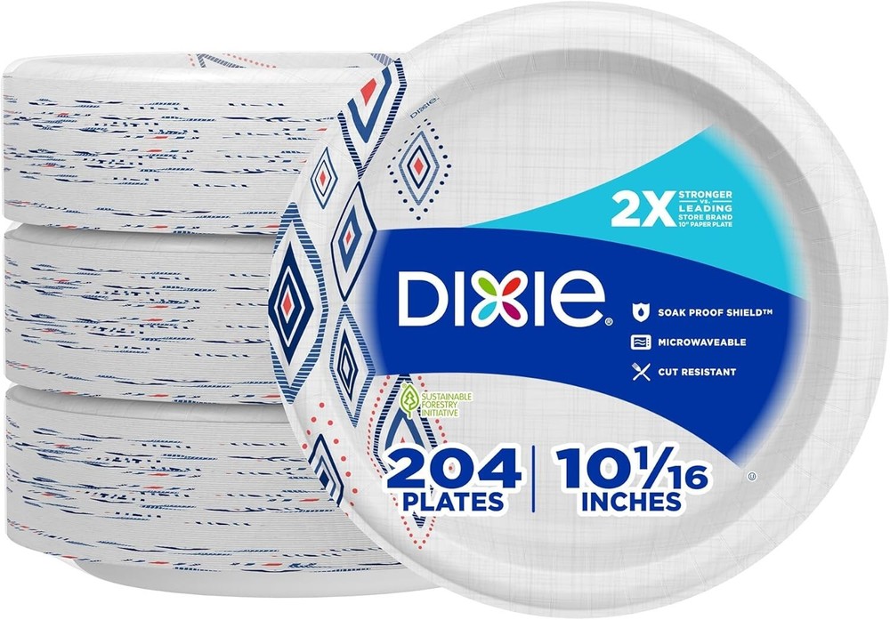 Disposable Paper Plates Recyclable Everyday Plates Dinner Size 10