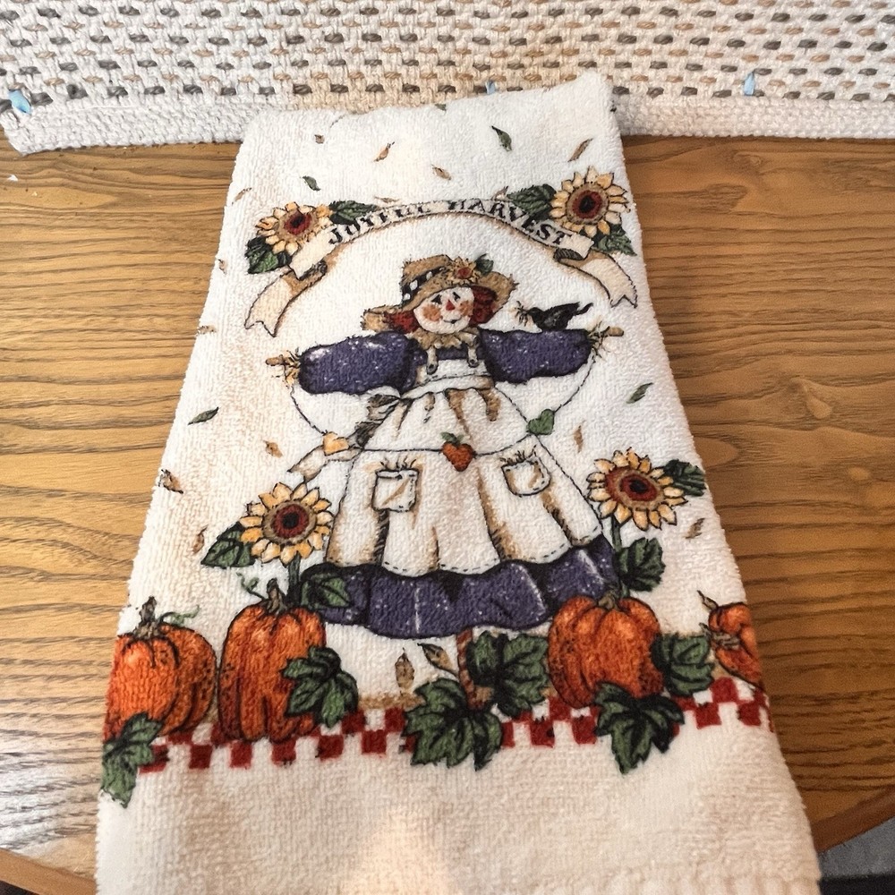 Seasonal Joyful Harvest Hand Towel Vtg Mexican