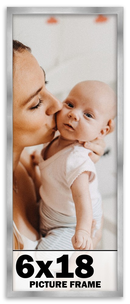 6x18 Frame Stainless Steel Silver Picture Frame Photo Frame UV Acrylic Acid Free