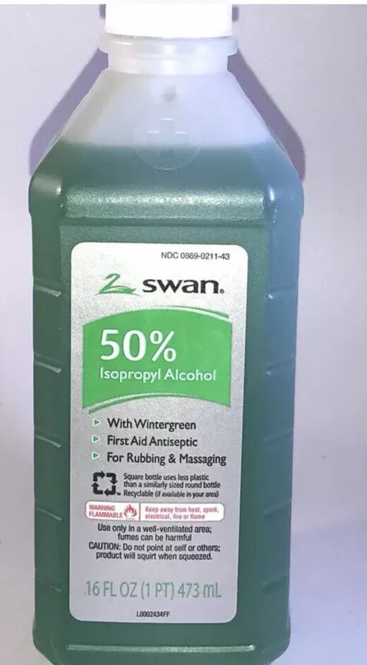 Wintergreen Isopropyl Rubbing Alcohol 50%,16oz blt,First Aid Antiseptic