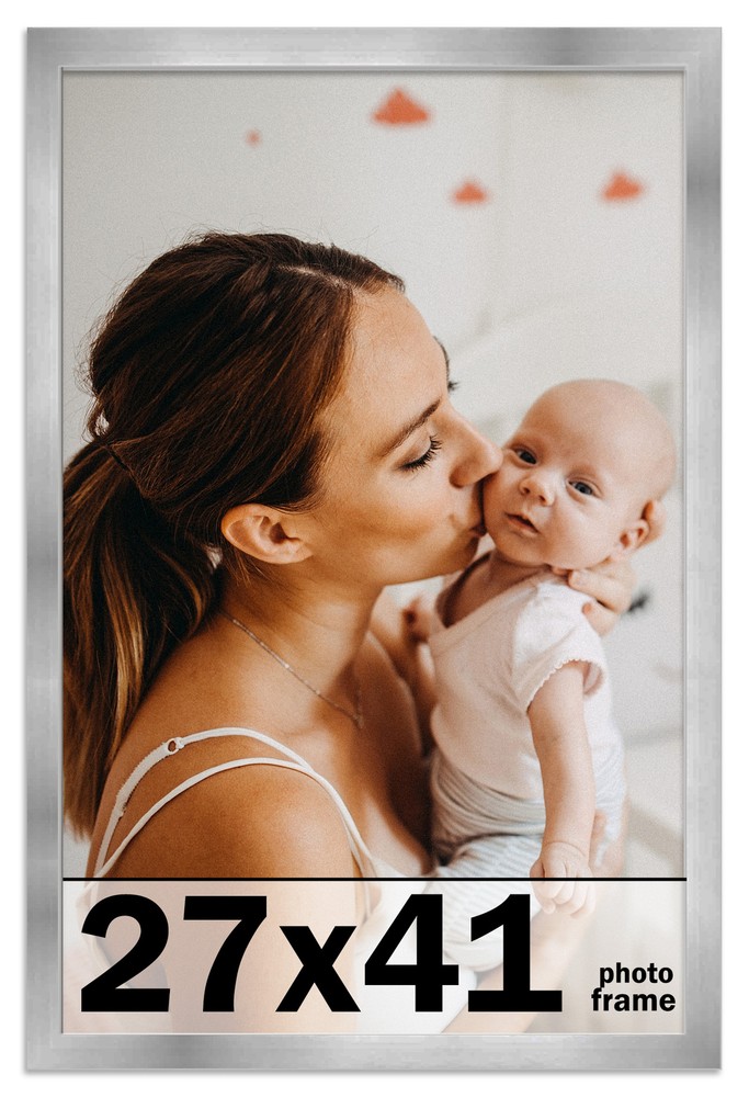27x41 Frame Stainless Steel Silver Picture Frame Photo Frame UV Acrylic