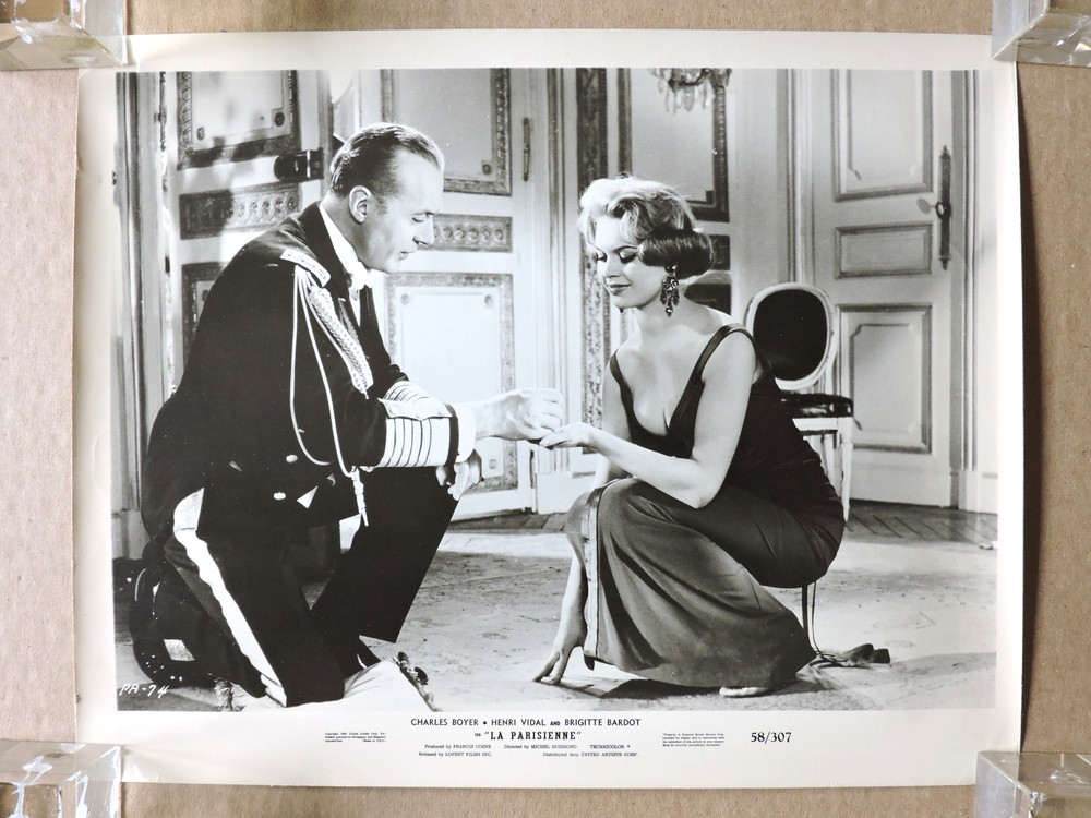 Brigitte Bardot with Charles Boyer original busty photo 1958 La Parisienne  2