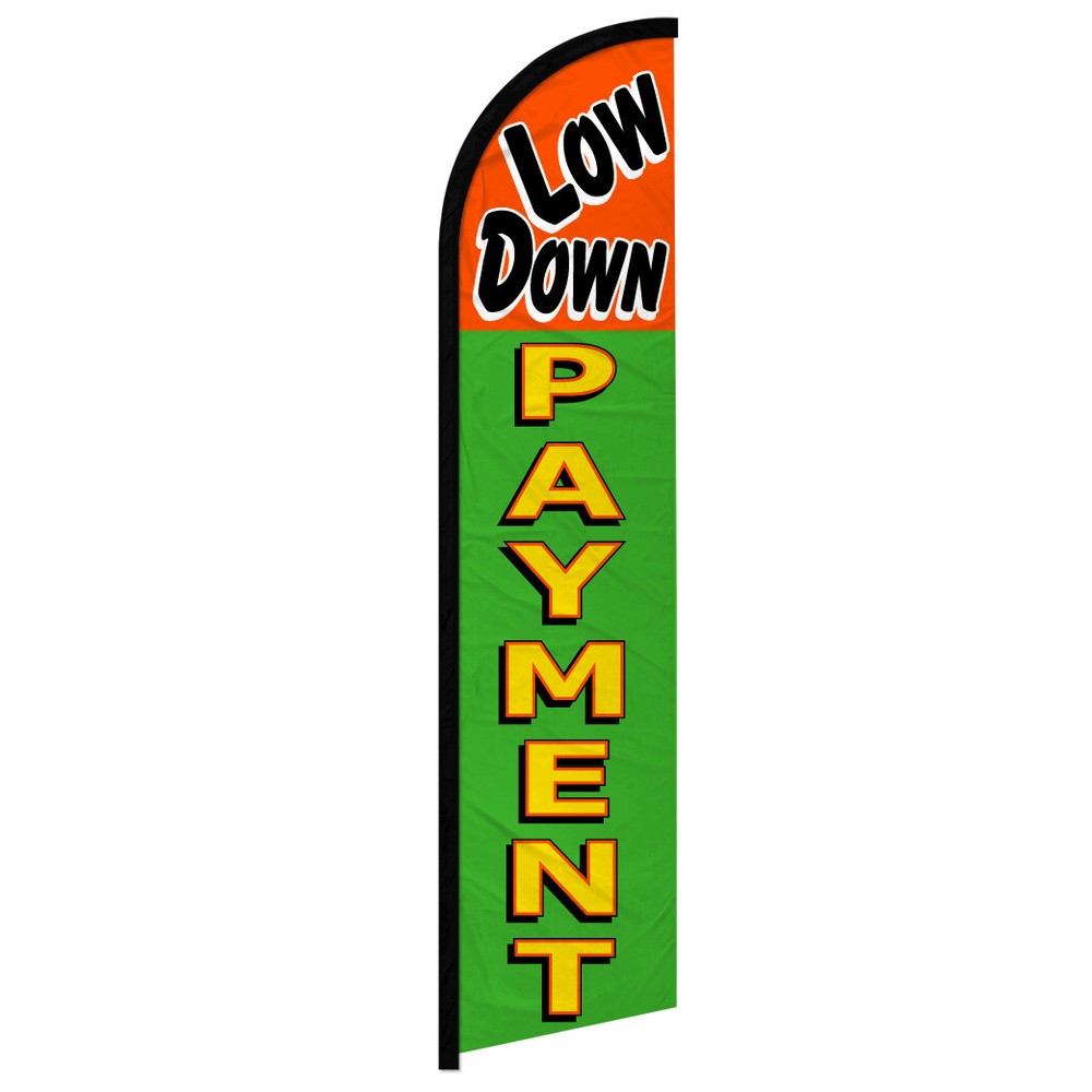 Affordable Financing for Full Curve Windless Swooper Flags with Low Down Payment Options
