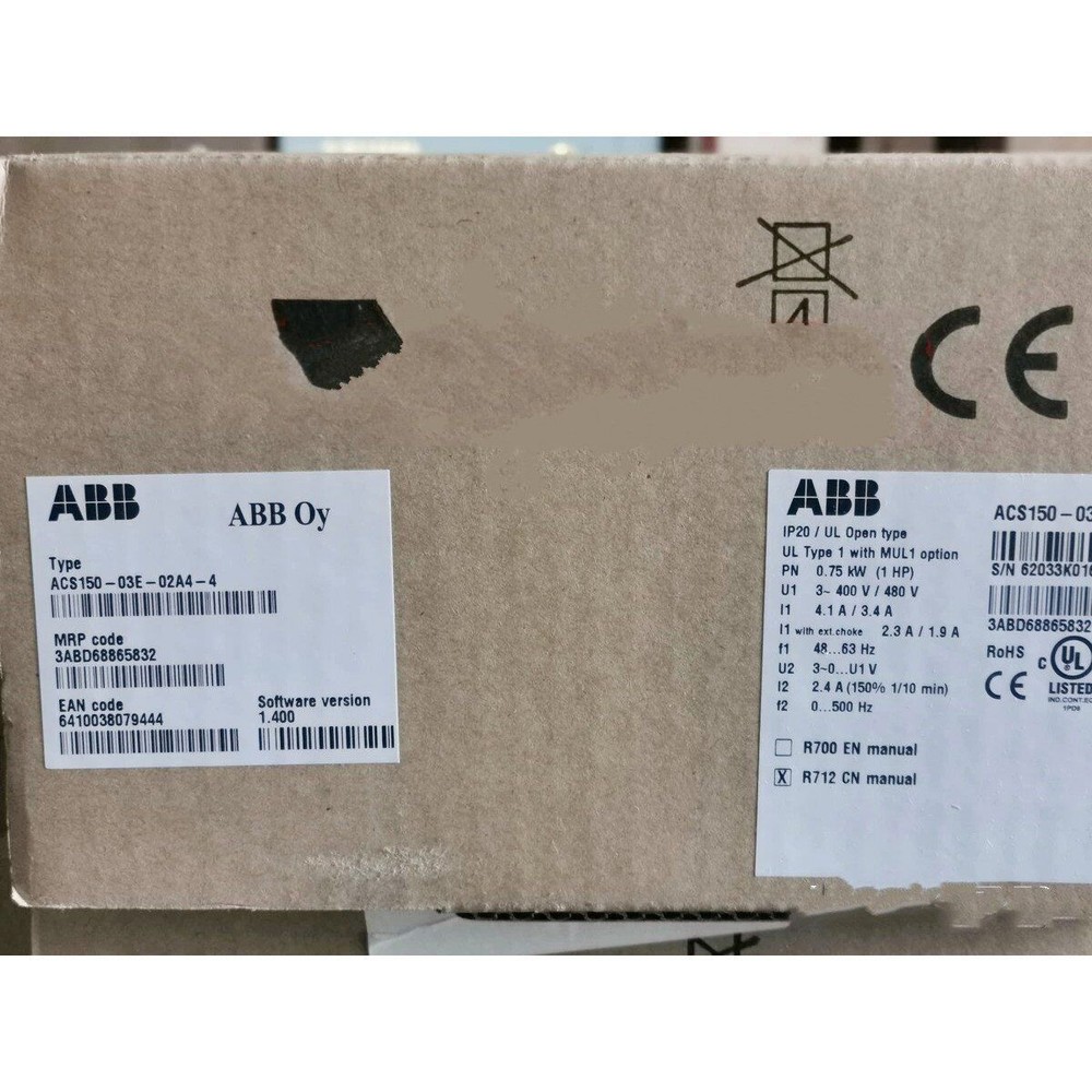 One New Inverter ACS150-03E-02A4-4 3P AC380V~480V 0.75KW Fast Ship #A6-4