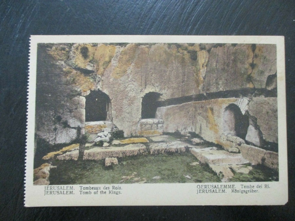 An old post card: Jerusalem,  Tomb of the Kings,  Palestine, 30's.