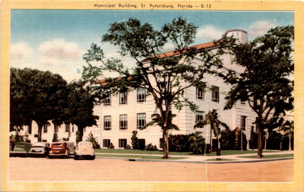 Municipal Building, St. Petersburg, Florida, P. K. Smith & Company, Postcard