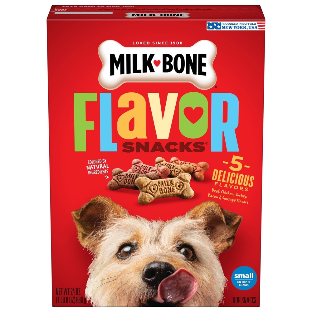 Flavor Snacks Dog Treats - Small Crunchy Biscuits for Tartar Control, 24 oz