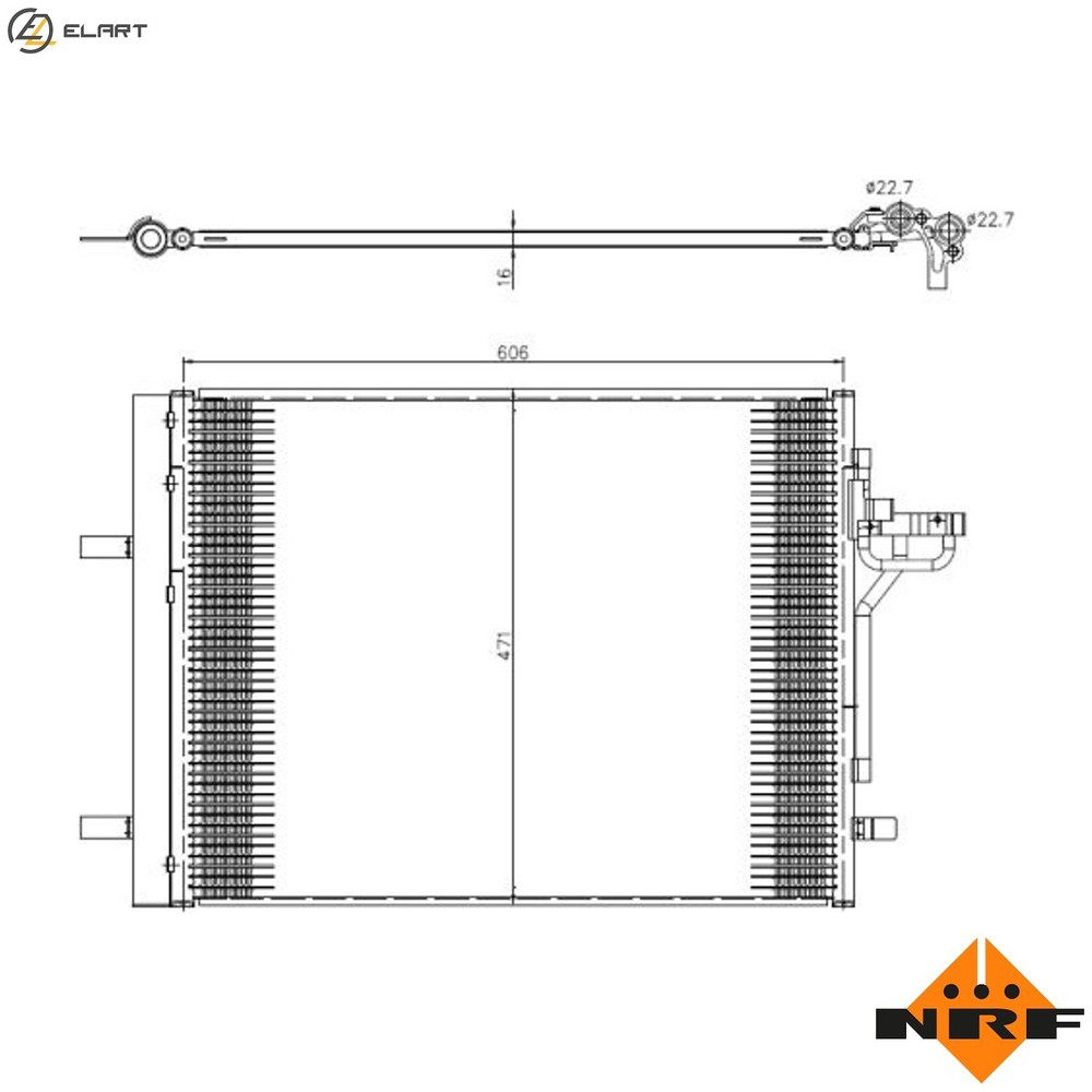 CONDENSER AIR CONDITIONING 350375 FOR FORD FOCUS/III/Turnier NGDB/NGDA 1.6L