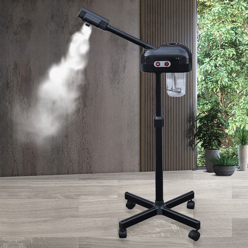 Pro 2 in 1 Facial Steamer Ozone Beauty Salon Spa Salon Equipment Skin Care Black